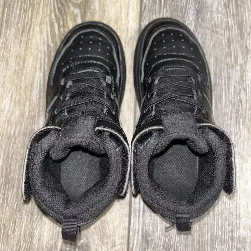 Nike Court Borough Mid 2 Toddler Youth Size 10C Black CD7784-001 Sneaker Shoes